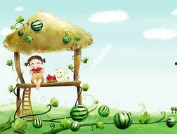 娱乐吃瓜背景图图片可爱
